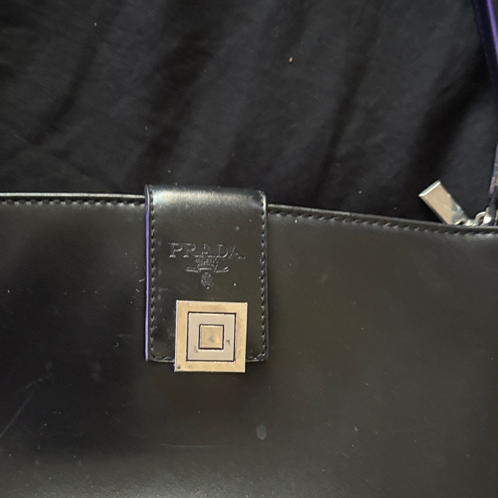 Prada Black Leather Shoulder Bag